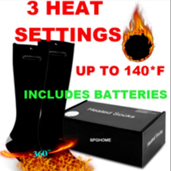 MEN'S OUTDOOR HEATED SOCKS 3-HEAT SETTINGS - Picture 1 of 6